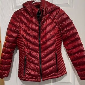 Calvin Klein Burgundy Puffer Jacket